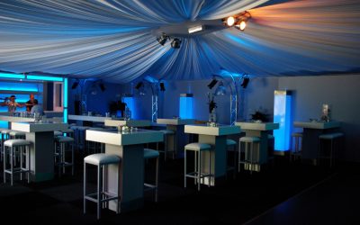 Hemel | Plafond | Blauw | Quadro | Statafel | RVS | LED | Highdisc