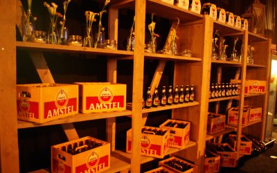 Steigerhout | Hout | Kast | Bier | Amstel | Decoratie | Drank | Bloemen | Highdisc