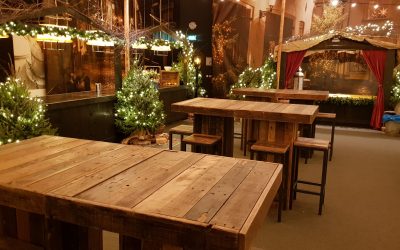 100% EcoWood | Hout | Sloophout | Statafel | Dinertafel | Stoel | Kruk | Kerst | Winterkraam | Kersthuisje | Highdisc