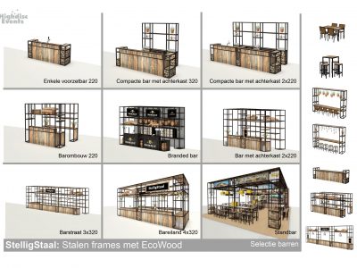 StelligStaal | Barren | Schema | Meubilair | Verhuur | Huren | Highdisc