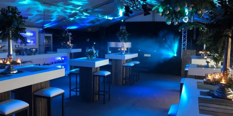 EcoWood | Statafel | Krukken | Bar | Sfeerverlichting | Verlichting | Special effect | Decoratie | Inrichting | Aankleding | Highdisc